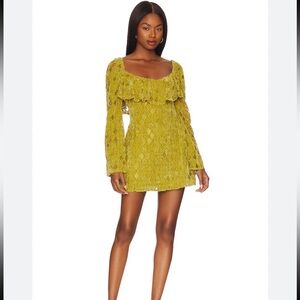 House of Harlow 1960 Olive Long Sleeve Dress